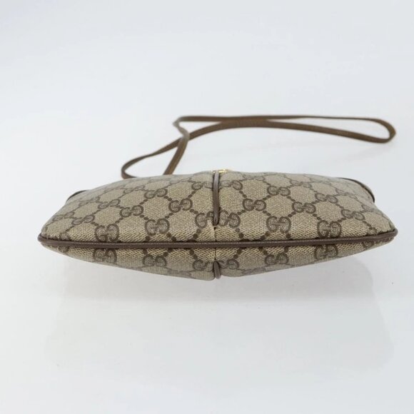 GUCCI GG Supreme Web Sherry Line Bag PVC Beige Gold 904 02 047 Auth 142439 - Picture 7 of 16